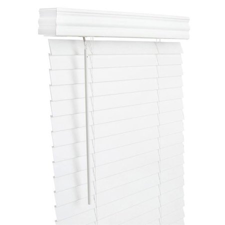 LIVING ACCENTS Living Accents 5005771 2 in. Faux Wood Cordless Blinds; White - 72 x 60 in. 5005771